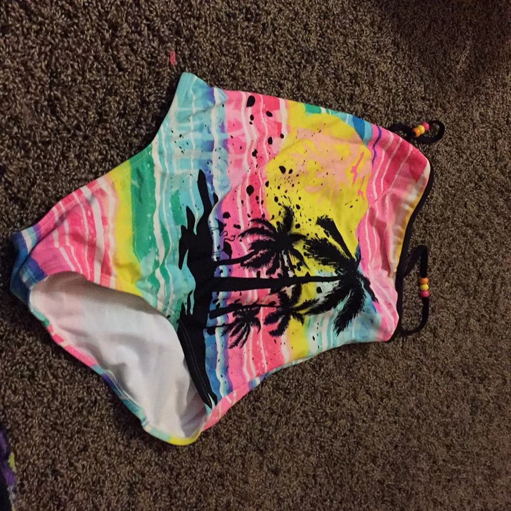 Palm tree one piece bathing suit